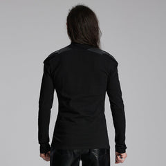 WT-933TCM Cyberpunk Long Sleeve Tactical Shoulder Detail T-Shirt?-??Punk Rave Clothing