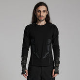 WT-934TCM Cyber Goth Long Sleeve Punk T-Shirt with Shoulder Straps?-??Punk Rave Clothing