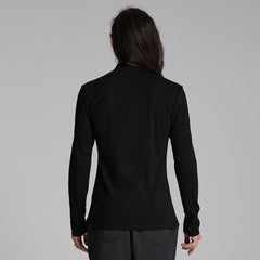 WT-939TCM Mens Black Buttoned Long Sleeve Punk T-Shirt?-??Punk Rave Clothing