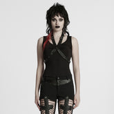 WT-962BXF Punk Vests Sleeveless Top with Strappy Harness Details