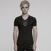 WT-997TDM Edgy Black Gothic Strap Design Punk T-Shirts Men??????????????????????¡ì?????????o????????????????????¡ì????????????????????????????¡ì?????????s Fashion
