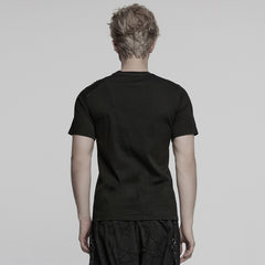 WT-999TDM Mens Double Pocket Buckle Strap Punk T-Shirts