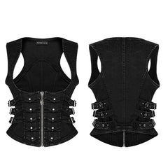 WY-1033DQF Punk handsome tight vest?-??Punk Rave Clothing