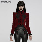 WY-1045LDF Velvet Elegant Gothic Vampire jacket?-??Punk Rave Clothing