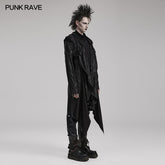 WY-1086DQM Punk Rave Gothic Asymmetrical Black Coat Dark Punk Rock Outerwear?-??Punk Rave Clothing