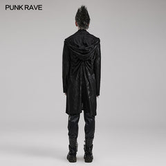 WY-1086DQM Punk Rave Gothic Asymmetrical Black Coat Dark Punk Rock Outerwear?-??Punk Rave Clothing