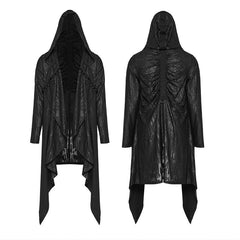 WY-1086DQM Punk Rave Gothic Asymmetrical Black Coat Dark Punk Rock Outerwear?-??Punk Rave Clothing