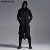 WY-1228XCM Punk hoodie medium-length coat?-??Punk Rave Clothing