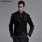 WY-1243LCM Gothic ornate multilayer collar coat?-??Punk Rave Clothing