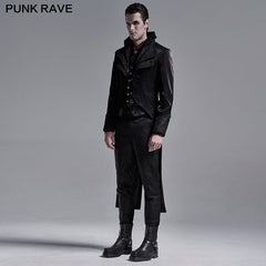 WY-1243LCM Gothic ornate multilayer collar coat?-??Punk Rave Clothing