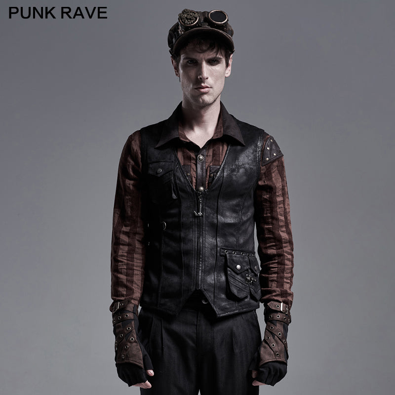 2021 WY-1257MJM Steampunk vest?-??Punk Rave Clothing