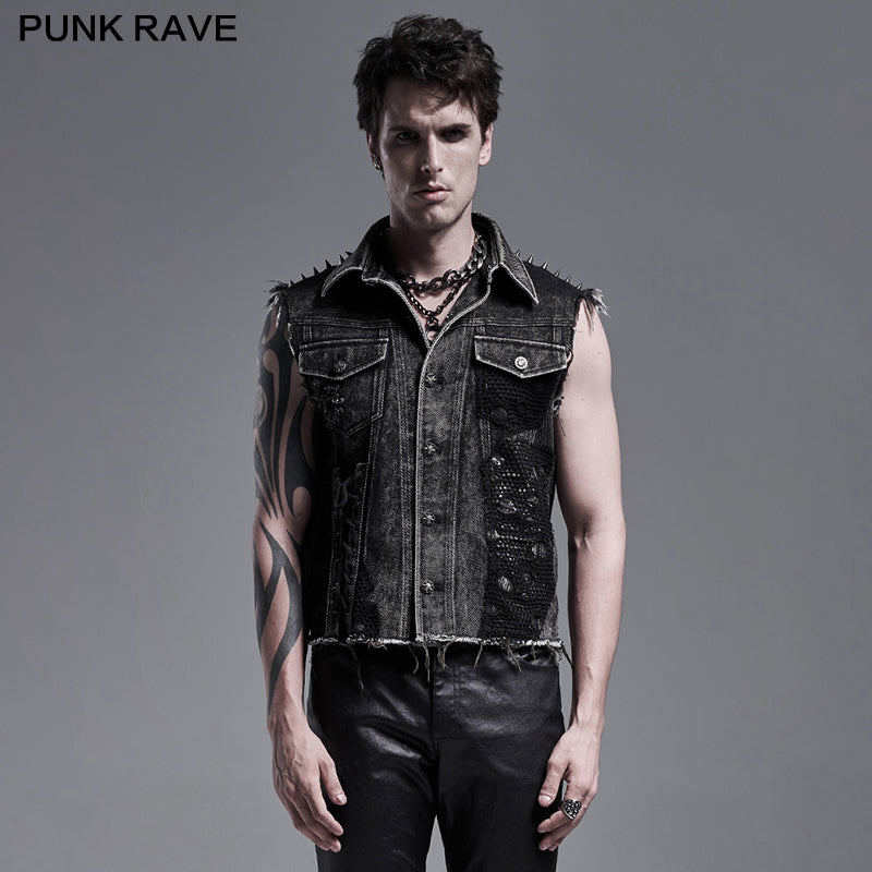 WY-1272MJM PUNK decadent vest?-??Punk Rave Clothing