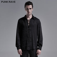 WY-1279CCM Gothic jacquard shirt?-??Punk Rave Clothing