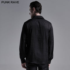 WY-1279CCM Gothic jacquard shirt?-??Punk Rave Clothing