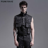 WY-1288DQM PUNK mens short shirt?-??Punk Rave Clothing