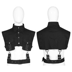 WY-1288DQM PUNK mens short shirt?-??Punk Rave Clothing