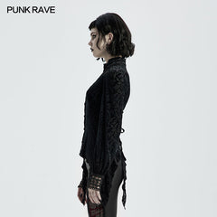 WY-1300CCF Goth Long Sleeve Shirt?-??Punk Rave Clothing