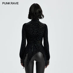WY-1300CCF Goth Long Sleeve Shirt?-??Punk Rave Clothing