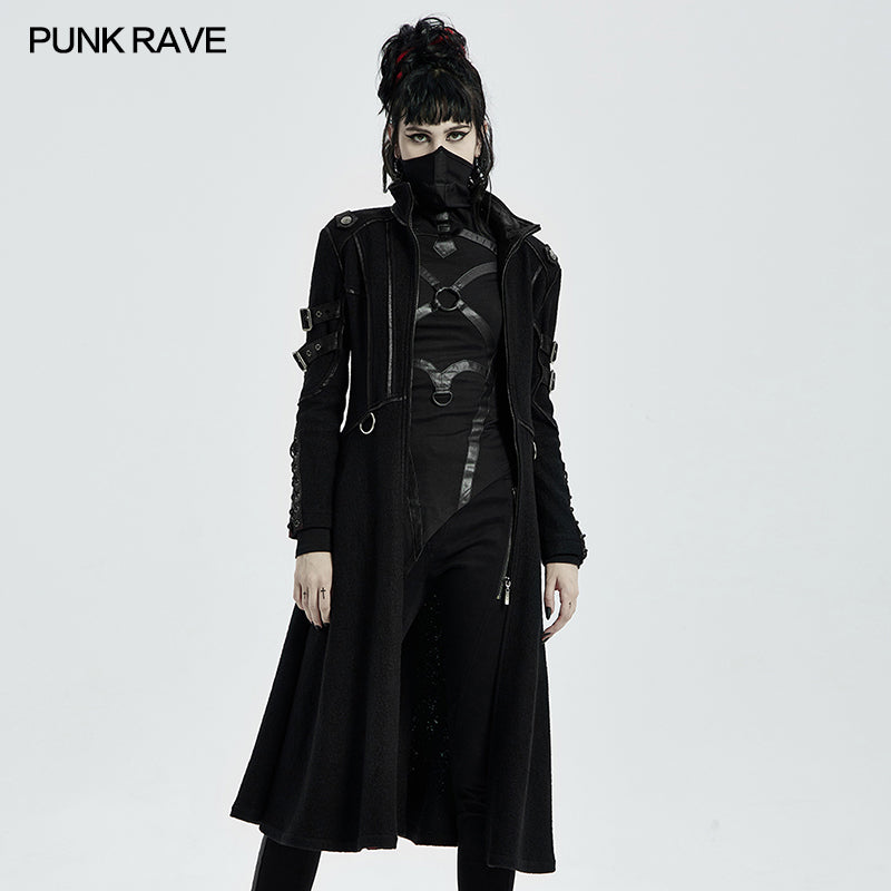 WY-1302XCF Punk Casual Mid Length Coat?-??Punk Rave Clothing
