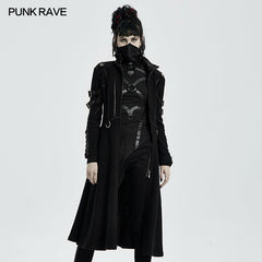 WY-1302XCF Punk Casual Mid Length Coat?-??Punk Rave Clothing