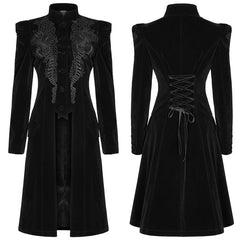 WY-1306ECF Goth Mid Length Coat?-??Punk Rave Clothing