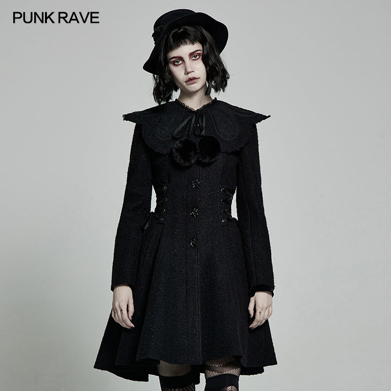 WY-1307ECF 2021 Goth Woollen Coat?-??Punk Rave Clothing
