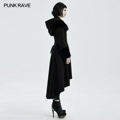 WY-1308ECF Goth Mid Length Cotton-padded Coat?-??Punk Rave Clothing