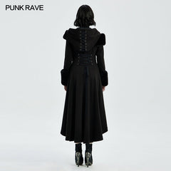 WY-1308ECF Goth Mid Length Cotton-padded Coat?-??Punk Rave Clothing