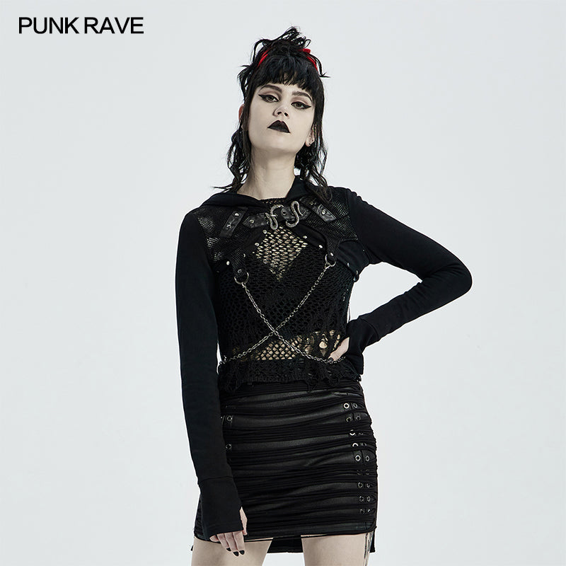 WY-1313XDF Punk Woven Short Coat?-??Punk Rave Clothing