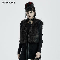WY-1317MJF Punk black Stripe Woollen Coat?-??Punk Rave Clothing