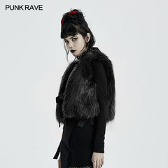 WY-1317MJF Punk black Stripe Woollen Coat?-??Punk Rave Clothing