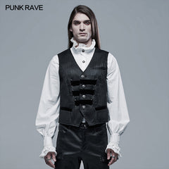 WY-1318MJM 2021 Goth Striped Vest?-??Punk Rave Clothing