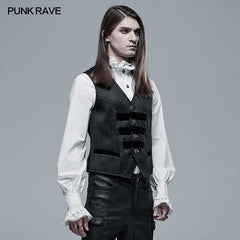 WY-1318MJM 2021 Goth Striped Vest?-??Punk Rave Clothing