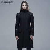 WY-1337ECM Goth Simple Woollen Cloth Jacket?-??Punk Rave Clothing