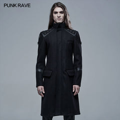 WY-1337ECM Goth Simple Woollen Cloth Jacket?-??Punk Rave Clothing