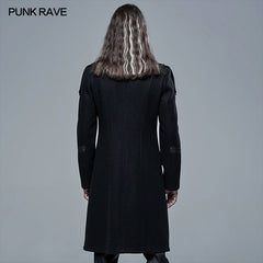 WY-1337ECM Goth Simple Woollen Cloth Jacket?-??Punk Rave Clothing