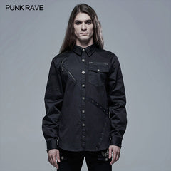 WY-1338 Punk Plaid Spliced Shirt?-??Punk Rave Clothing