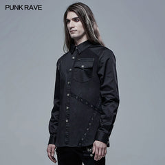 WY-1338 Punk Plaid Spliced Shirt?-??Punk Rave Clothing