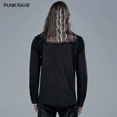 WY-1338 Punk Plaid Spliced Shirt?-??Punk Rave Clothing