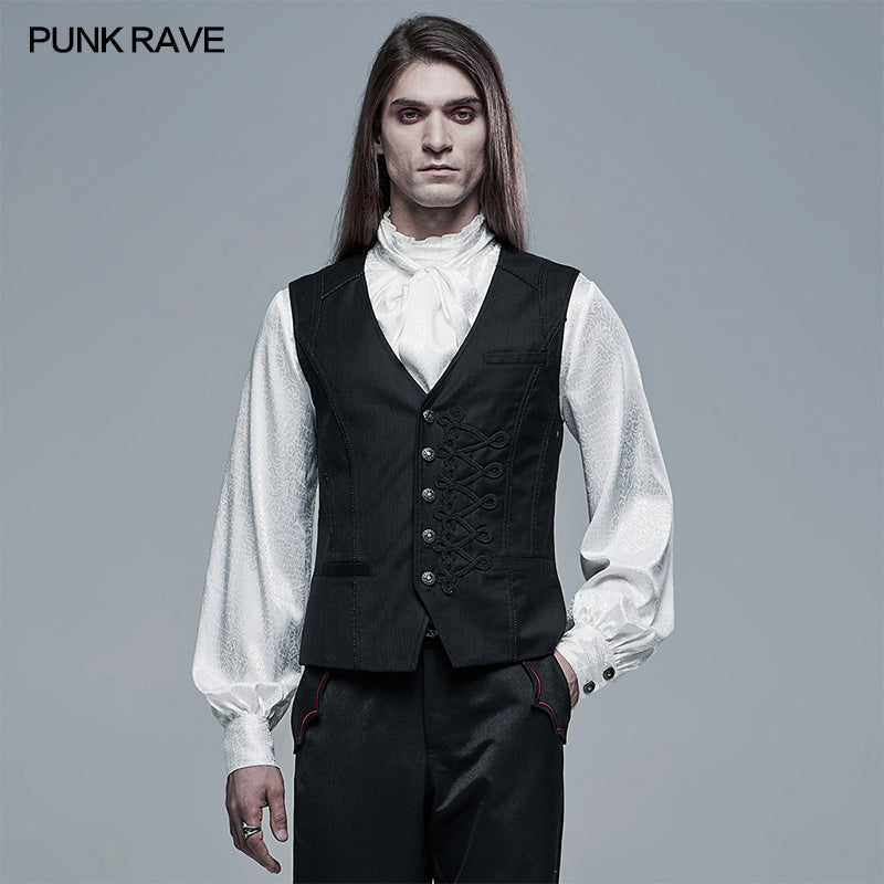 WY-1339MJM Gothic Gentleman Vest?-??Punk Rave Clothing