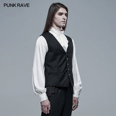 WY-1339MJM Gothic Gentleman Vest?-??Punk Rave Clothing