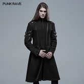 WY-1341XCM Punk Cool Segmentation Medium Long Jacket?-??Punk Rave Clothing