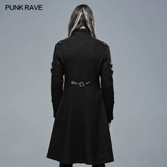 WY-1341XCM Punk Cool Segmentation Medium Long Jacket?-??Punk Rave Clothing