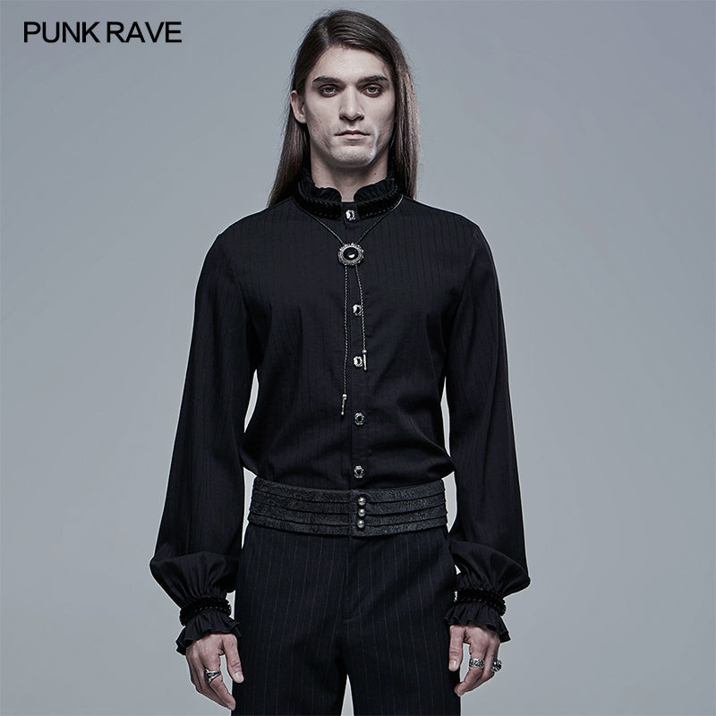 WY-1345CCM 2021 Goth Simple Shirt For Men?-??Punk Rave Clothing