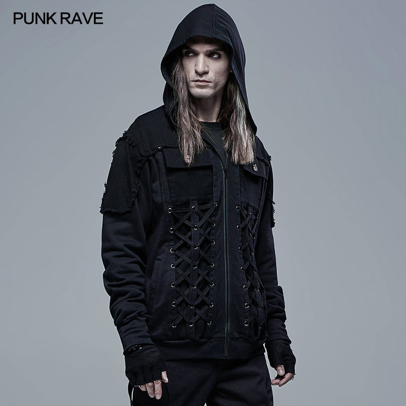 WY-1346XDM Goth Sweater Cardican?-??Punk Rave Clothing