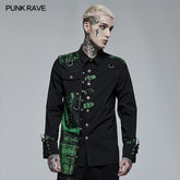 WY-1362DQM Punk Asymmetric Shirt?-??Punk Rave Clothing