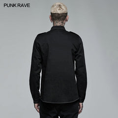 WY-1368XCM Punk personalized skull Embroidery Shirt?-??Punk Rave Clothing