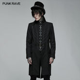 WY-1371XCM Goth handsome medium length embroidered jacket?-??Punk Rave Clothing