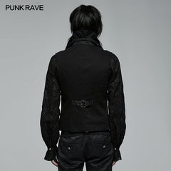 WY-1373MJM Gothic noble jacquard vest?-??Punk Rave Clothing