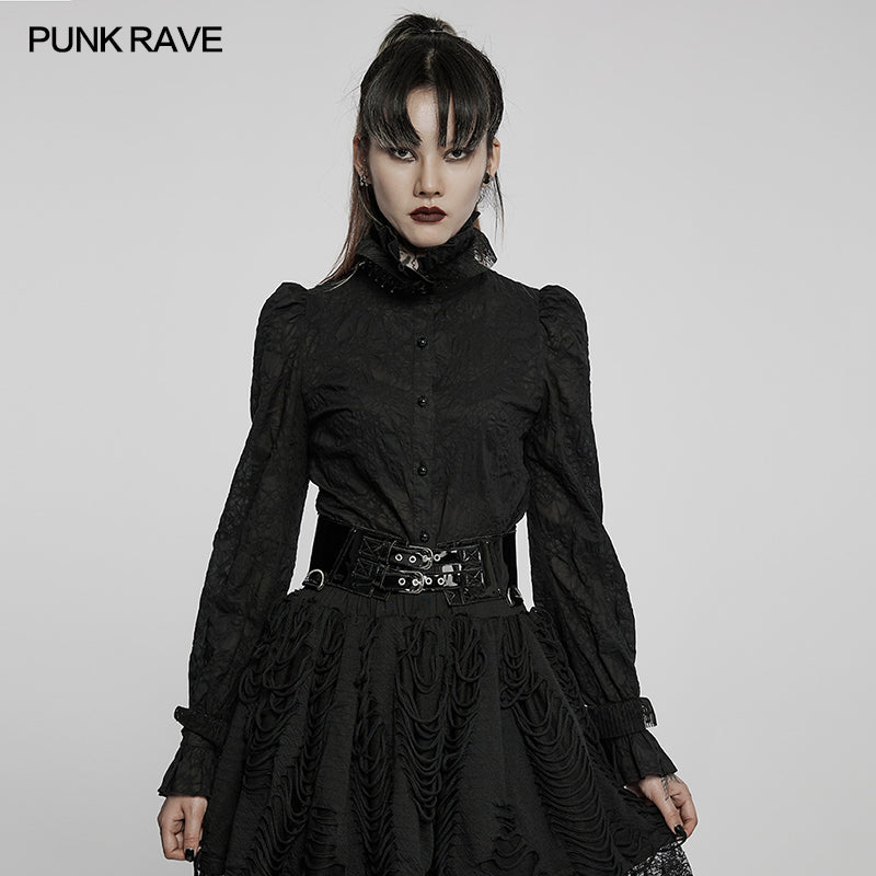 WY-1391CCF Gothic texture delicate blouse?-??Punk Rave Clothing